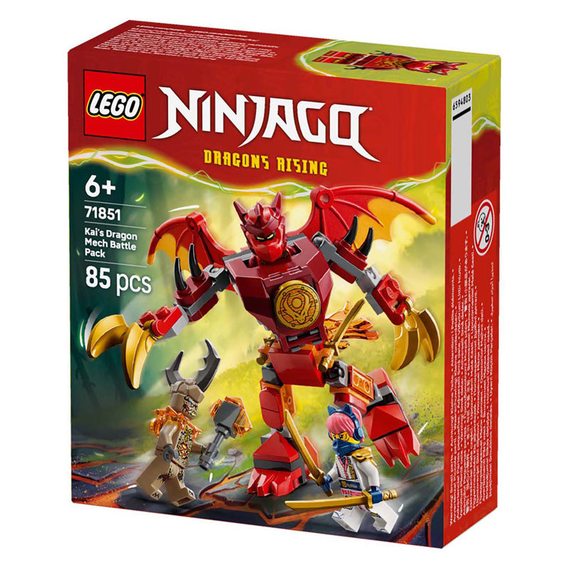 Lego ® Ninjago® Kai's Dragon Mech Battle Pack – Mech-Spielzeug – Spielset mit 3 Minifiguren – 71851