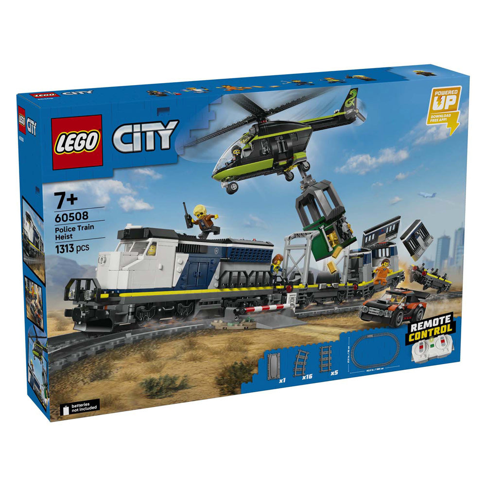 Lego ® city overval op politietrein - speelgoedtreinset - 60508