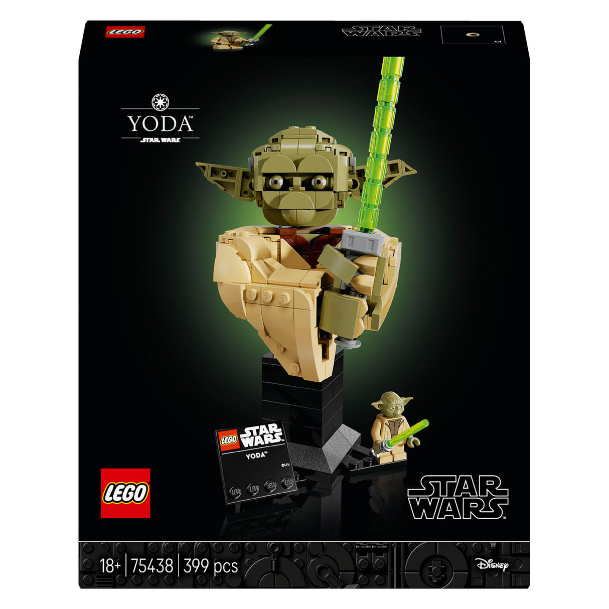 Lego star wars yoda buste bouwpakket voor volwassenen - 75438