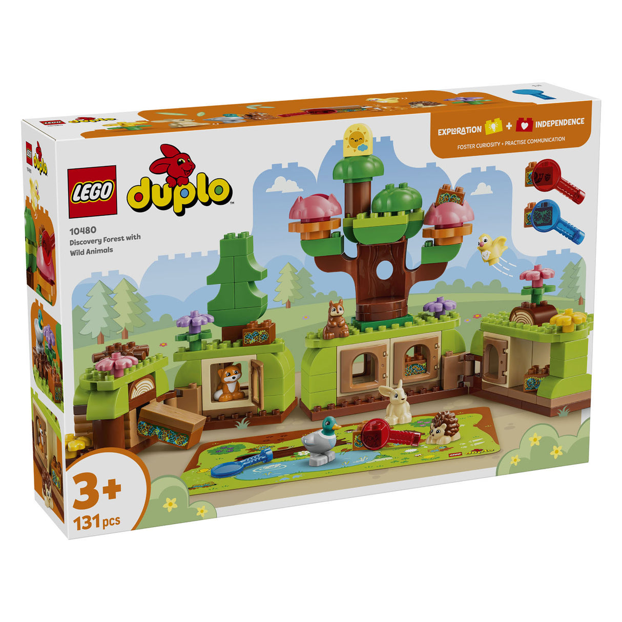 Lego duplo ontdekkingsbos met wilde dieren speelgoed voor kinderen en kinderkamer decoratie 10480
