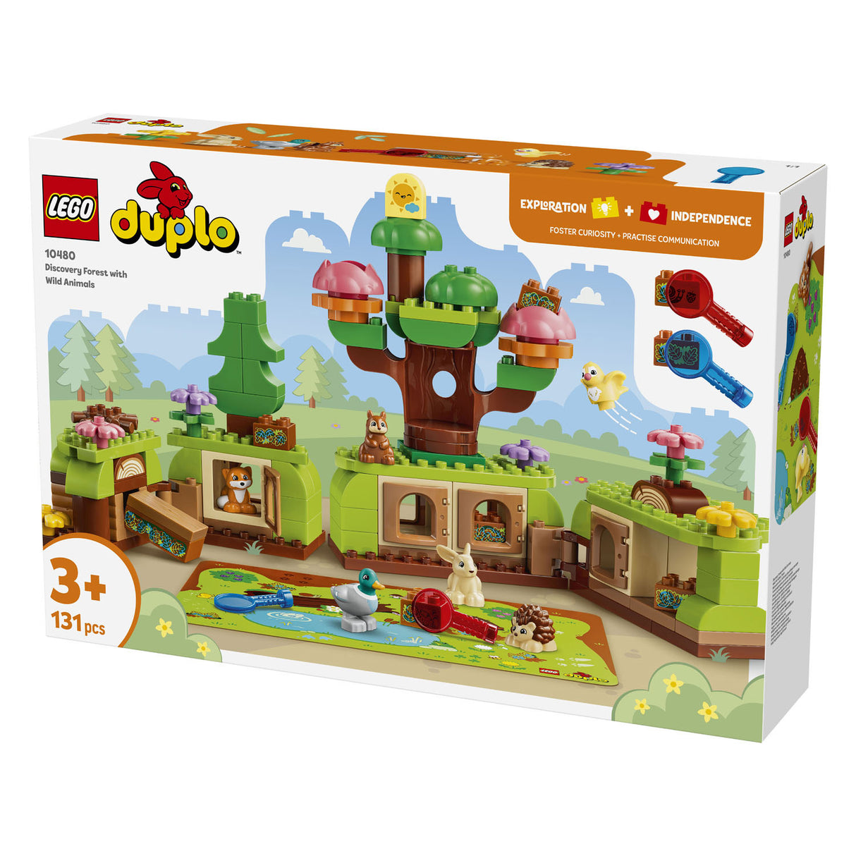 Lego duplo ontdekkingsbos met wilde dieren speelgoed voor kinderen en kinderkamer decoratie 10480