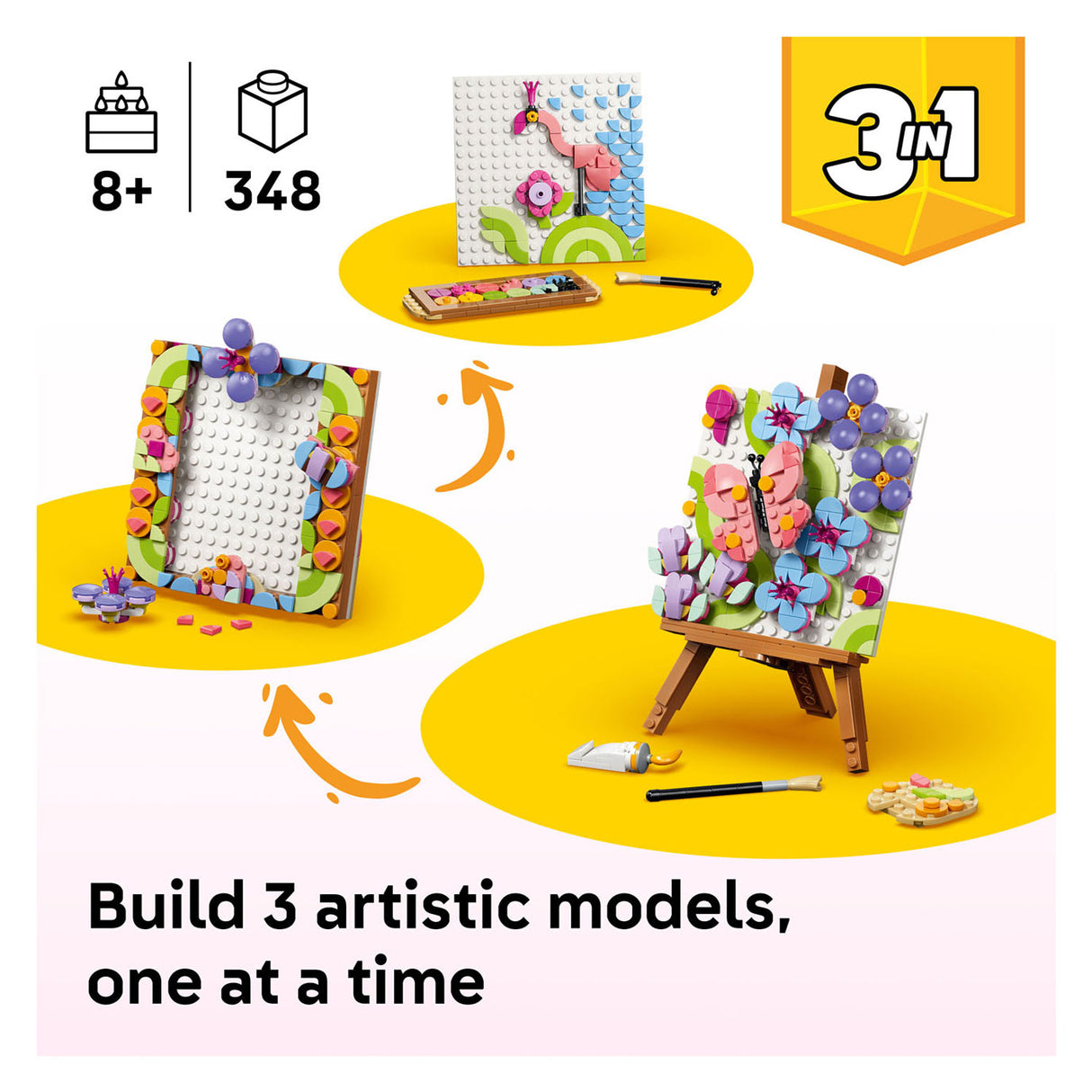 Lego creator 3in1 bloemenschilderij bloemen speelgoed voor kinderen en kinderkamer decoratie 31390
