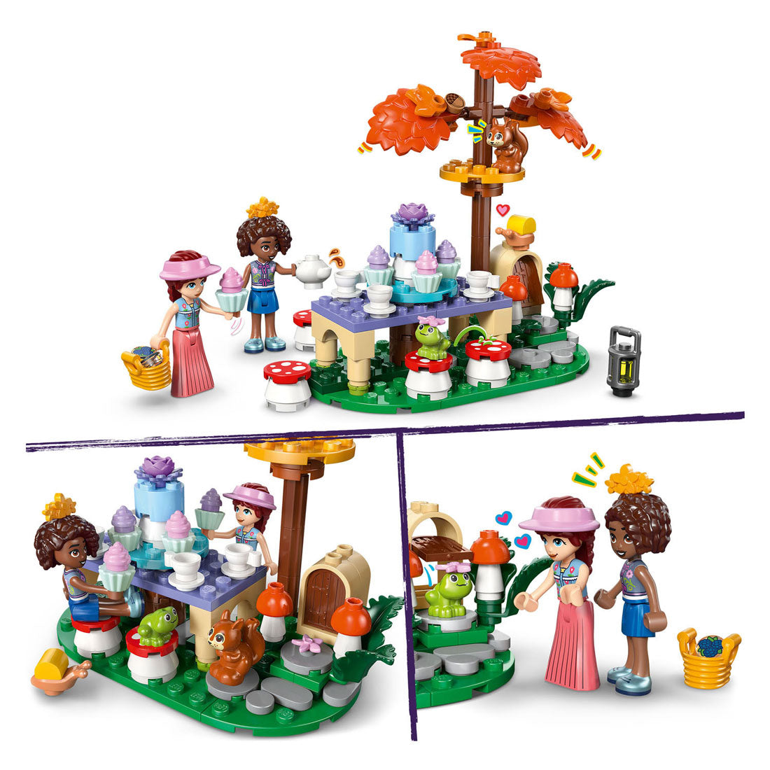 Lego friends theekransje in het bos speelgoed voor kinderen en kinderkamer decoratie 42690