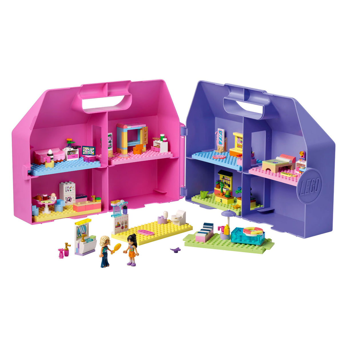 Lego friends creatieve poppenhuiskoffer poppenhuis met poppetjes speelgoed voor kinderen 42697