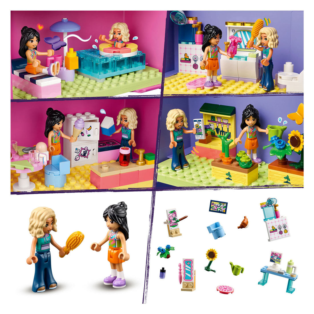 Lego friends creatieve poppenhuiskoffer poppenhuis met poppetjes speelgoed voor kinderen 42697