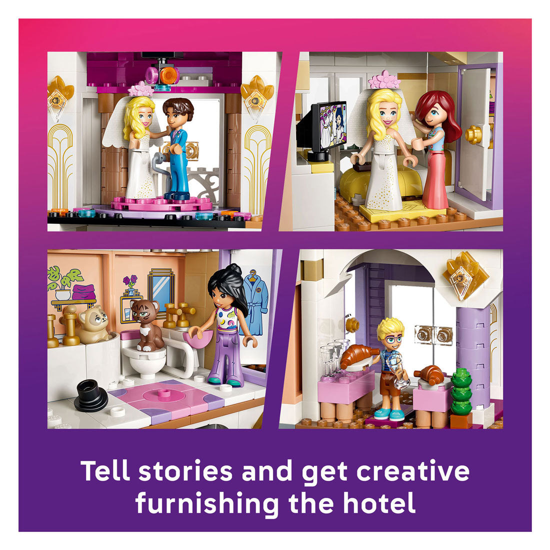 Lego friends heartlake city grand hotel speelgoed met dieren figuren en poppetjes 42704