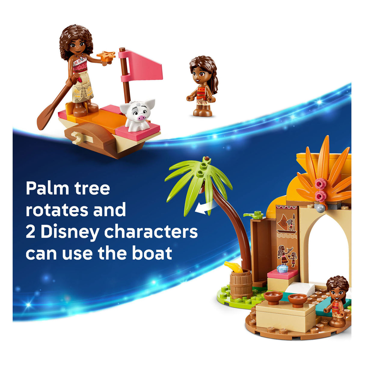 Lego ǀ disney vaiana dorpshuis en boot bouwbaar speelgoed voor kinderen met dieren figuur 43282