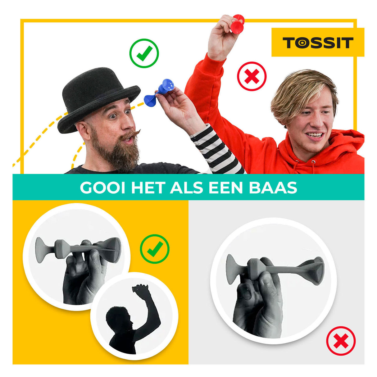 999Games 999 Games Tossit - Starterpaket - Blau-Gelb