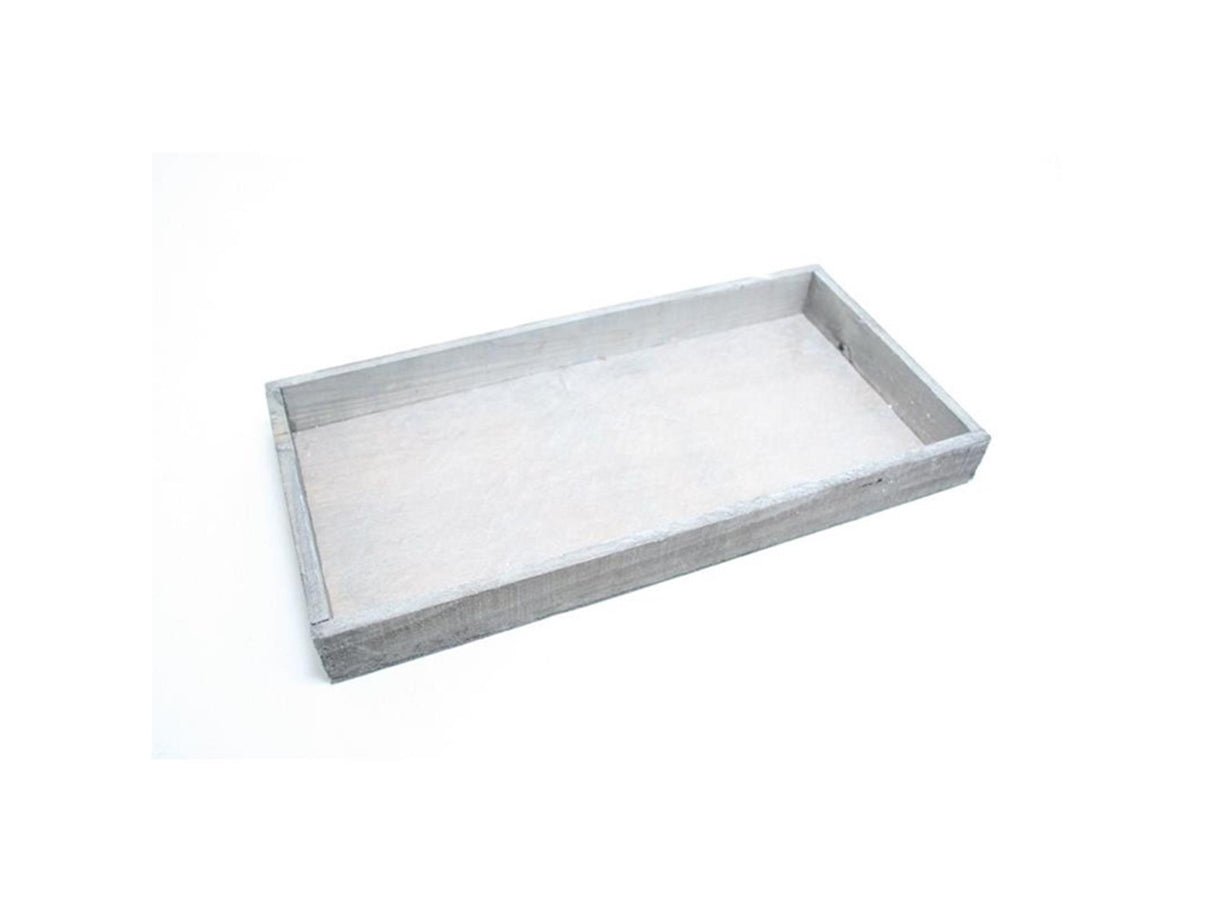 HBx Natural Living Tablett Firmiana 32x20cm grau