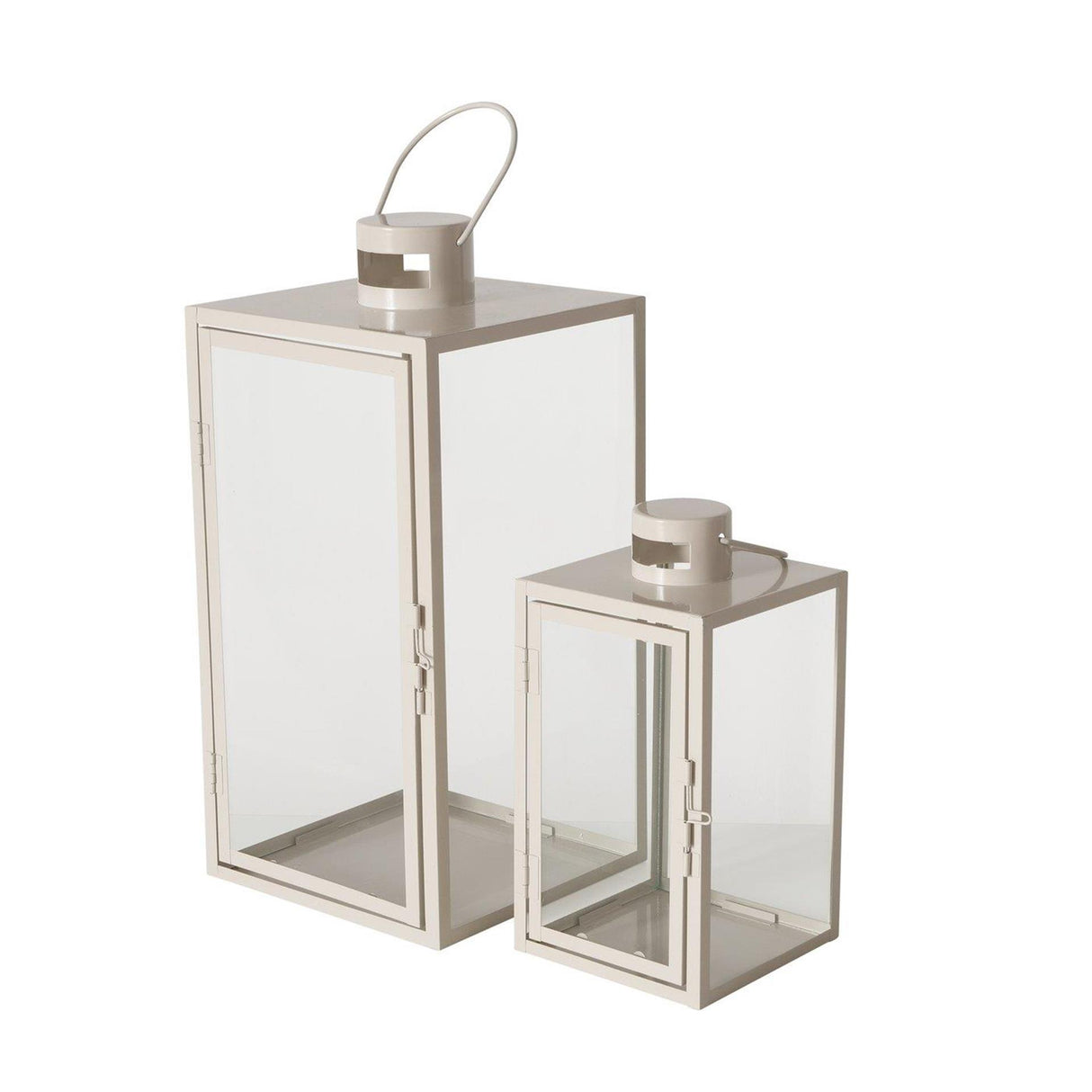 Boltze home lantaarn arania 2-delig h25-40cm b 14-19cm beige