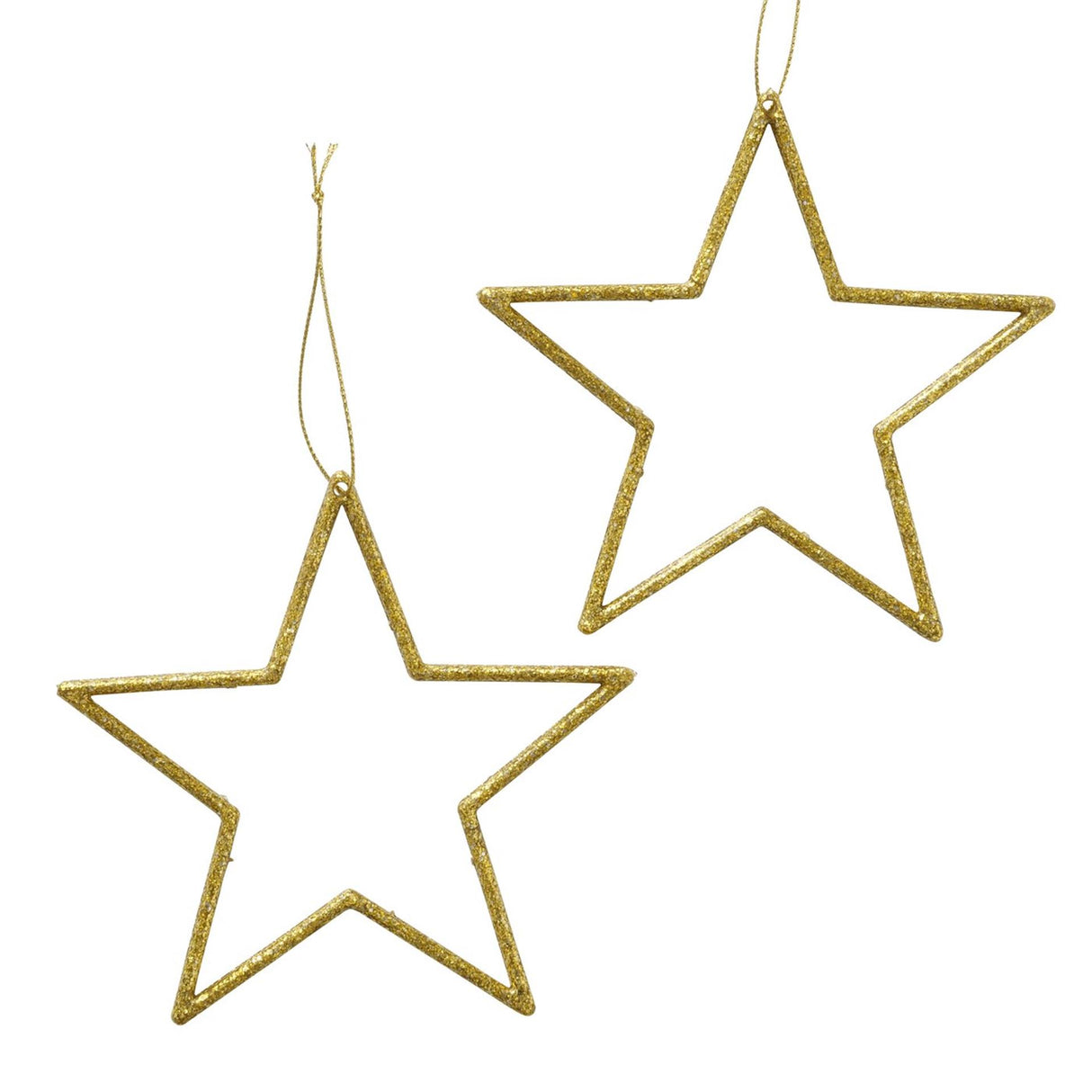 Boltze Home Weihnachtsanhänger Stern 2 Teile Gold 12cm