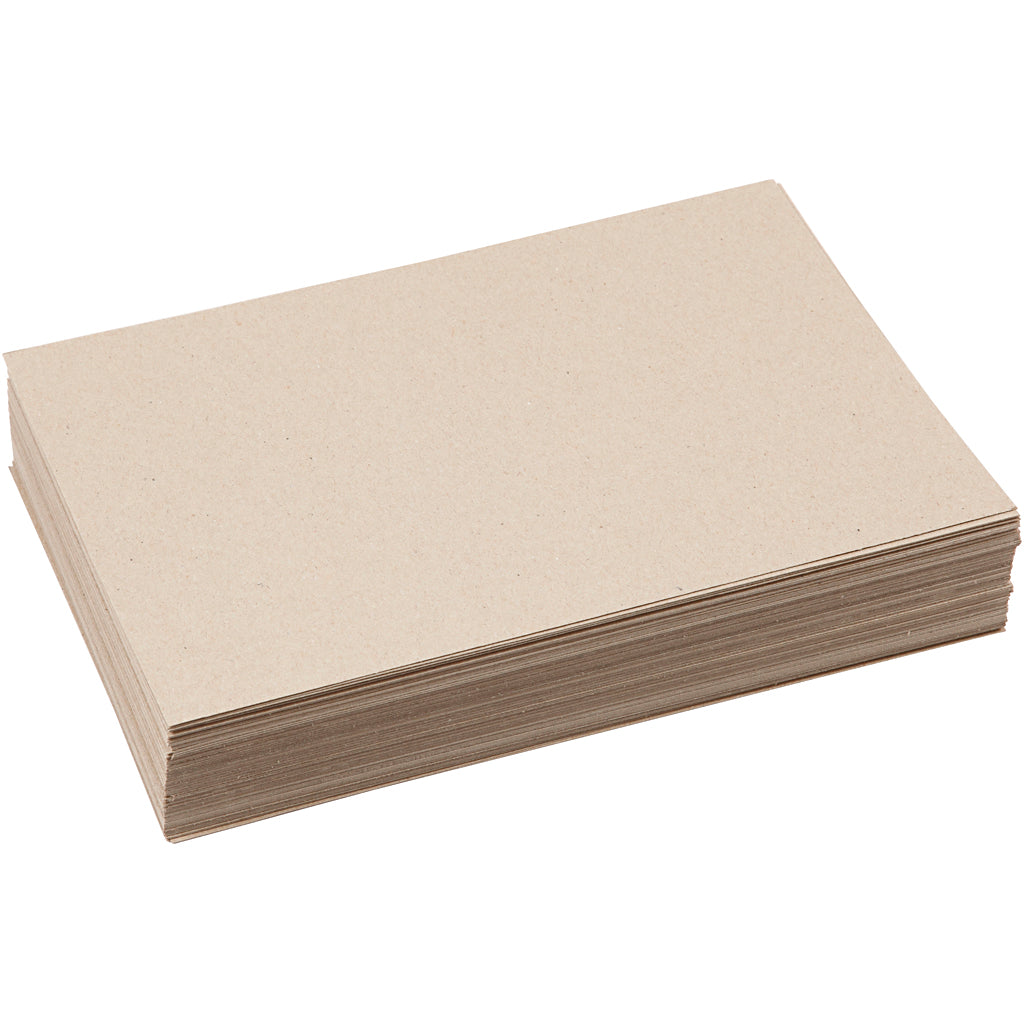 Creativ Company Recyclingkarton, A4, Blatt 210x297 mm, 225 gr, graubraun, 125 Blatt 1 Karton