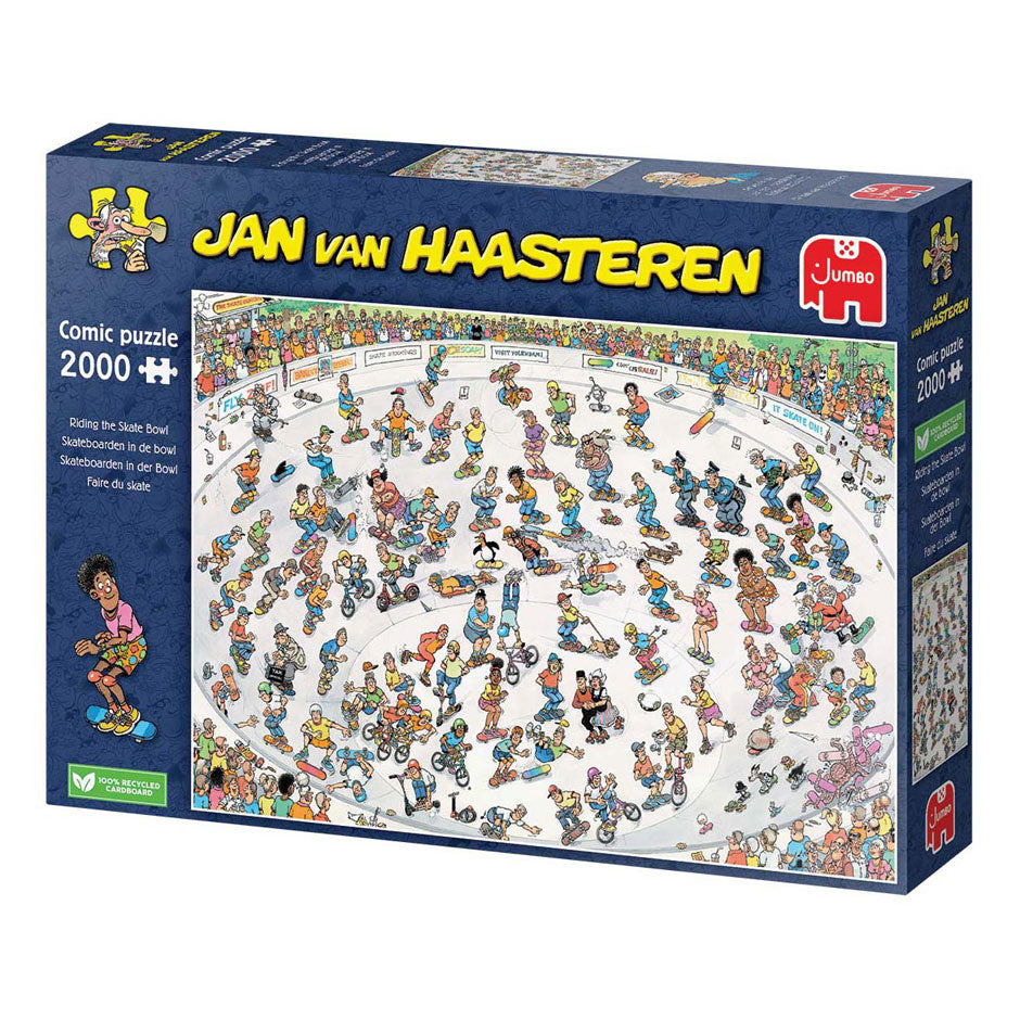 Jan van Haasteren Puzzle – Skateboardfahren in der Schüssel, 2000 Teile.