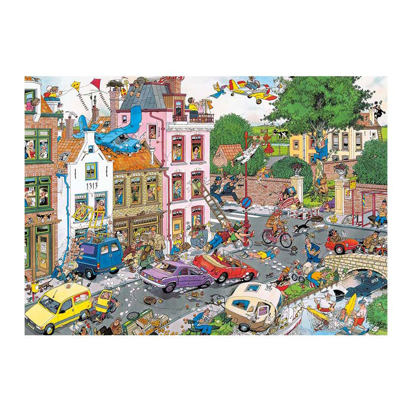 Jumbo-Puzzle von Jan van Haasteren – Freitag, der 13., 1000 Teile.