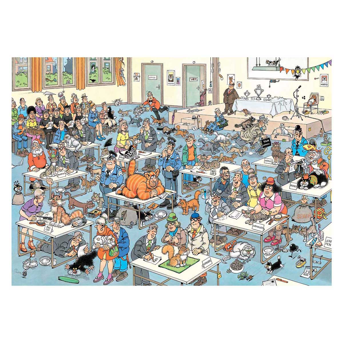 Jan van Haasteren Puzzle - Die Katzenausstellung - 1000 Teile.