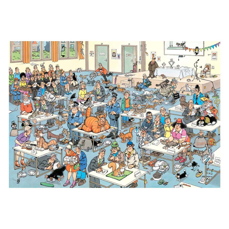 Jumbo Jan van Haasteren Puzzle – Die Katzenausstellung, 2000 Teile.