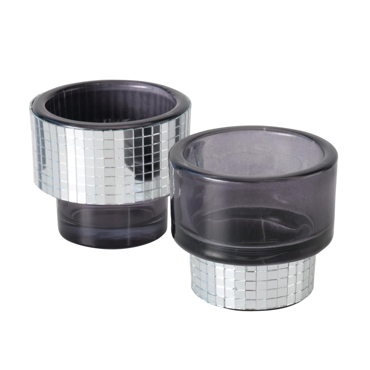 Boltze Home Teelichthalter Disco Glas H7,5 cm