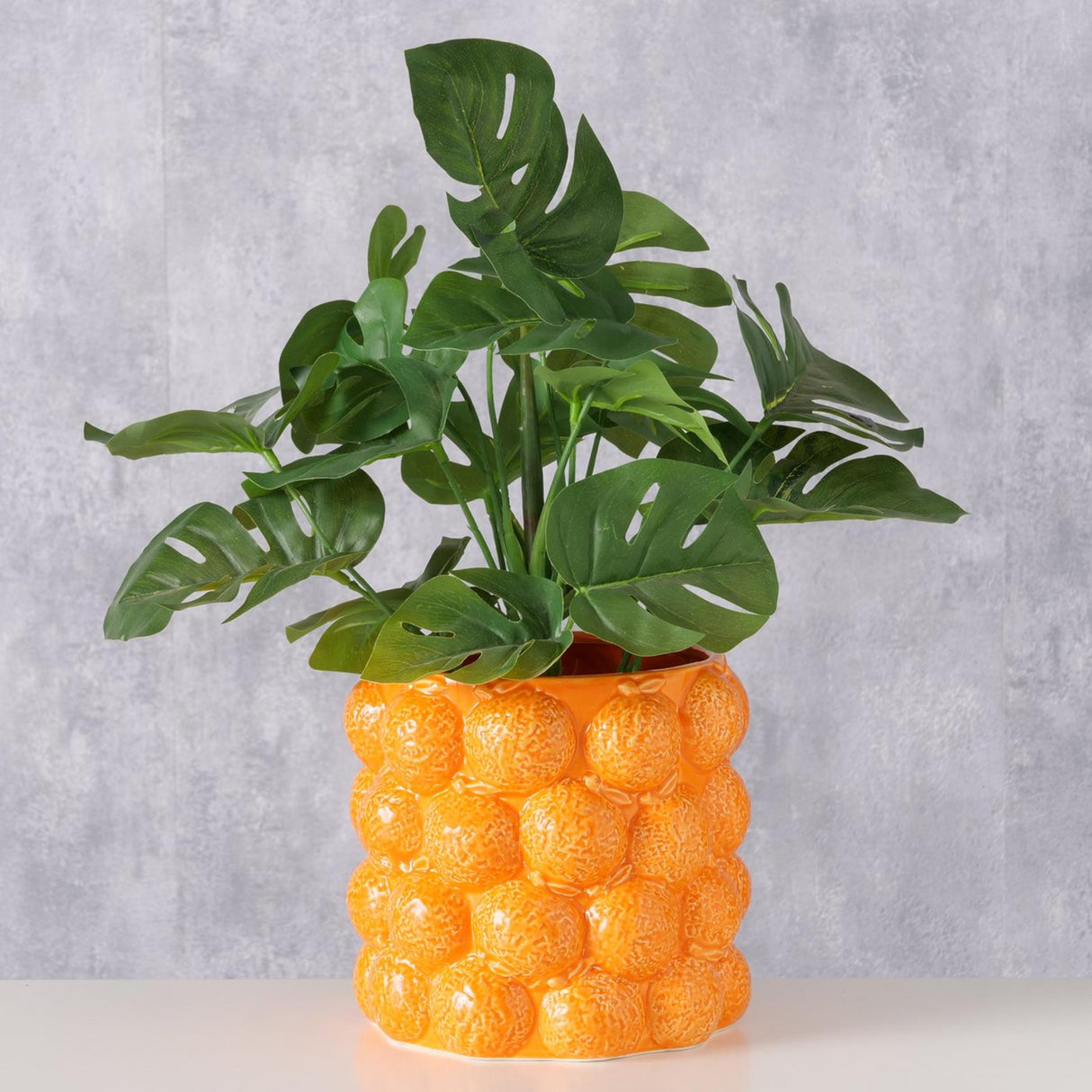 Boltze Home Blumentopf orange H15cm