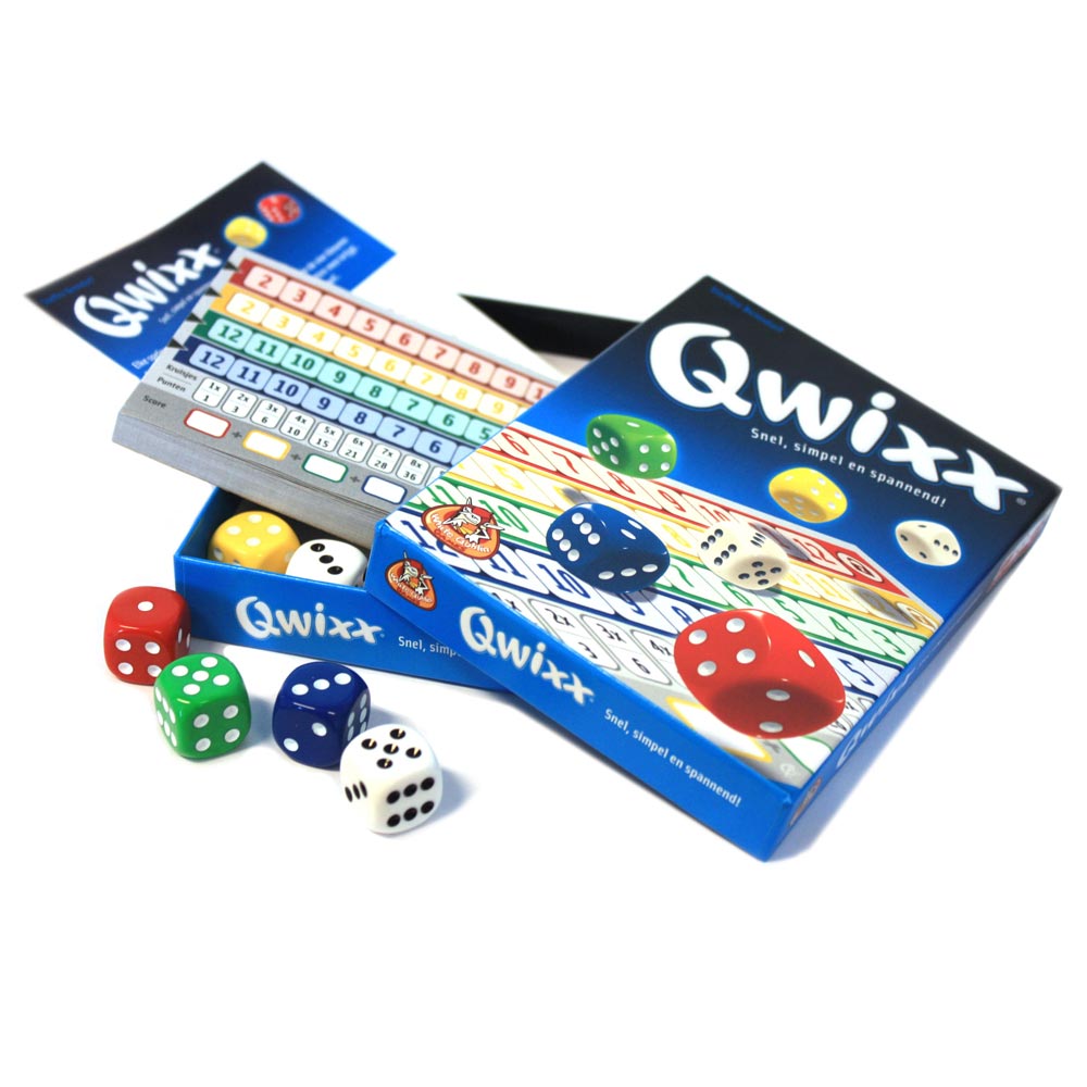 White Goblin Games Qwixx Würfelspiel (niederländisch, 2 - 5 Spieler, 15 Minuten, ab 8 Jahren)