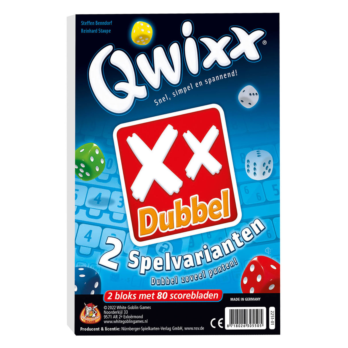 White Goblin Games Qwixx Doppelwürfelspiel