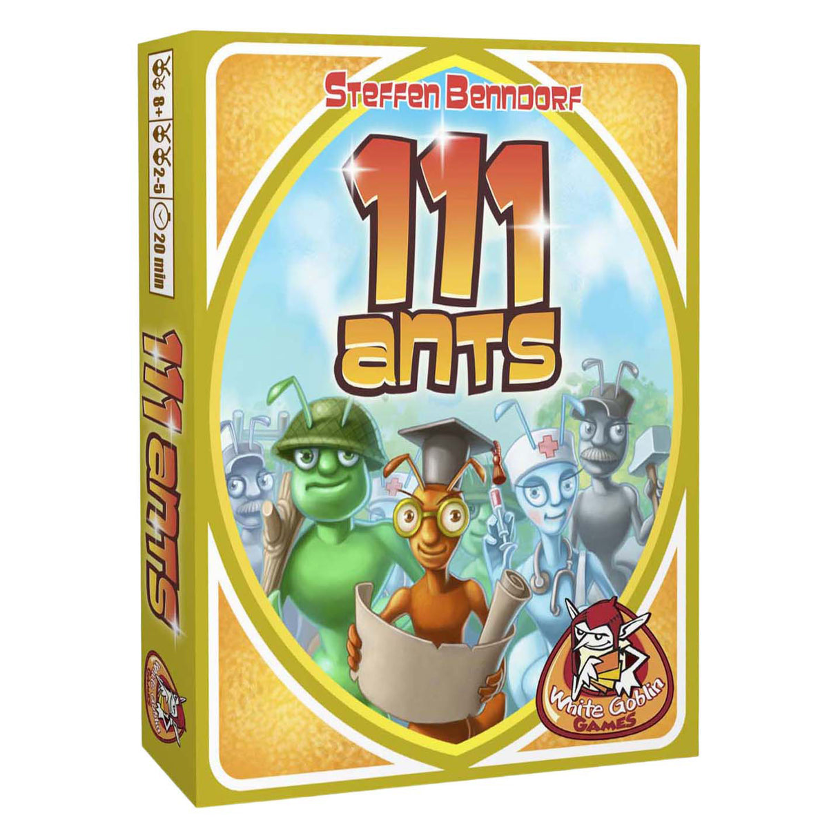 Weiße Koboldspiele – 111 Ameisen – Kartenspiel – 2 bis 5 Spieler – mehrere Variationen – ab 8 Jahren – schönes Geschenk