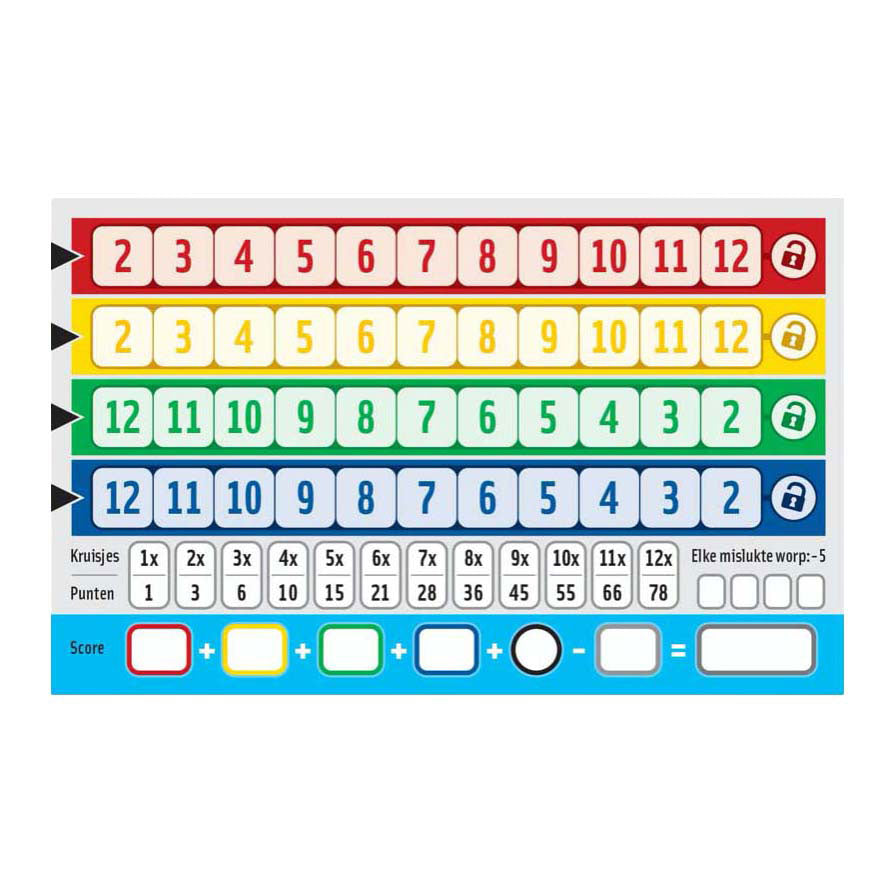 Weiße Koboldspiele qwixx an Bord