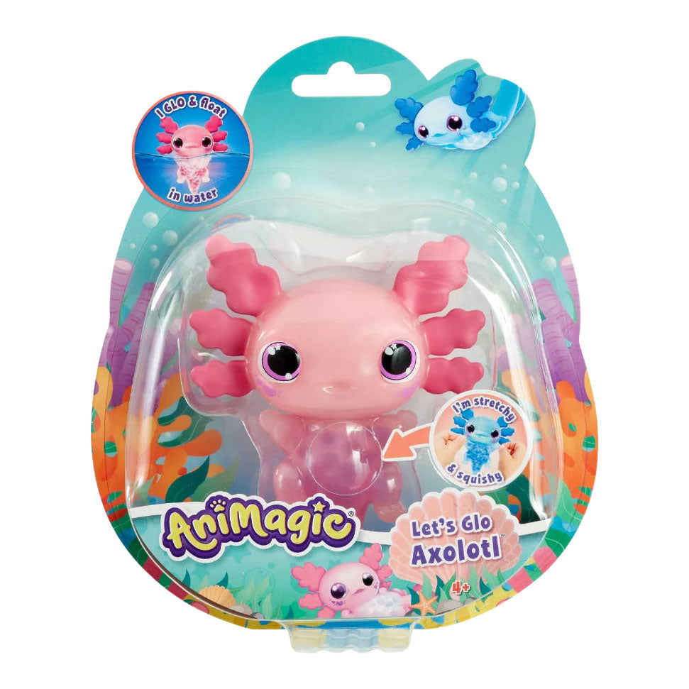 Goliath animagic let's glo axolotl roze - speelfiguur - lichtgevende axolotl