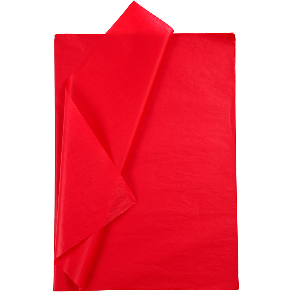 Creativ Company Seidenpapier, Blatt 50x70 cm, 17 gr, rot, 25 Blatt 1 Karton