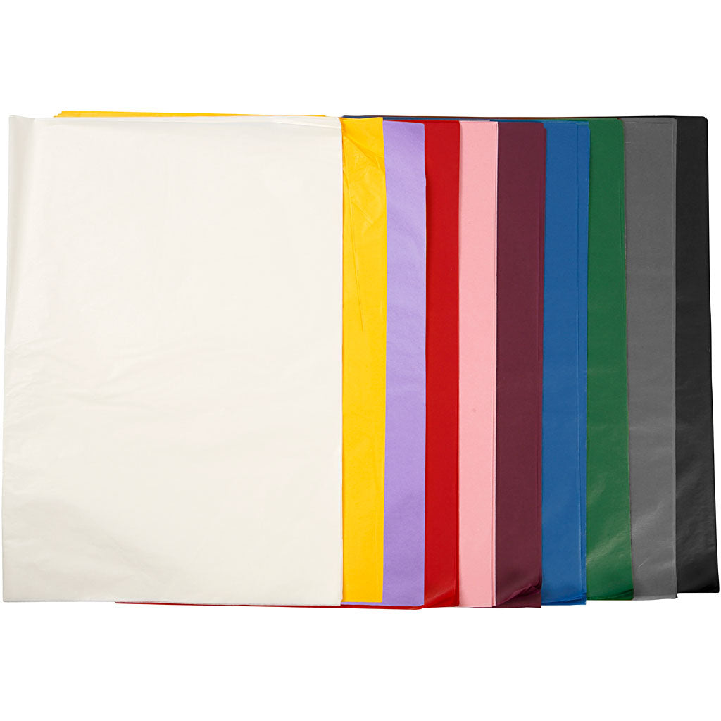 Creativ Company Seidenpapier, Blatt 50 x 70 cm, 17 g, 10 x 25 Blatt, 1 Karton
