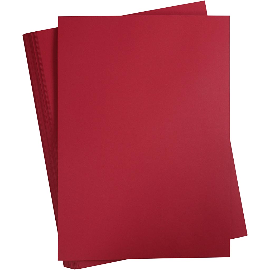 Creativ Company Farbkarton, A2, Blatt 420x594 mm, 180 gr, Weihnachtsrot, 100 Blatt 1 Karton