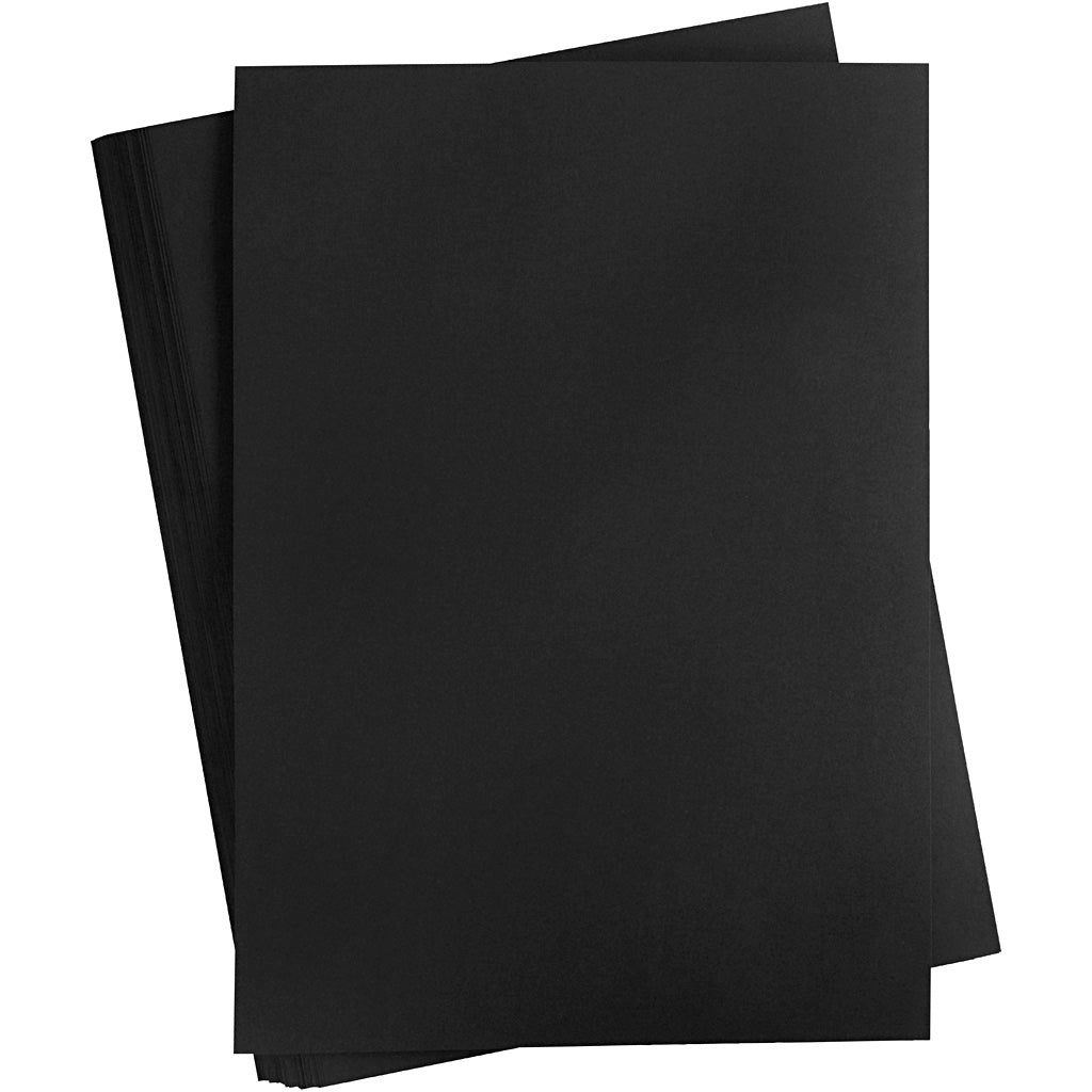 Creativ Company farbiger Karton, A2, Blatt 420 x 594 mm, 180 g, schwarz, 100 Blatt 1 Karton