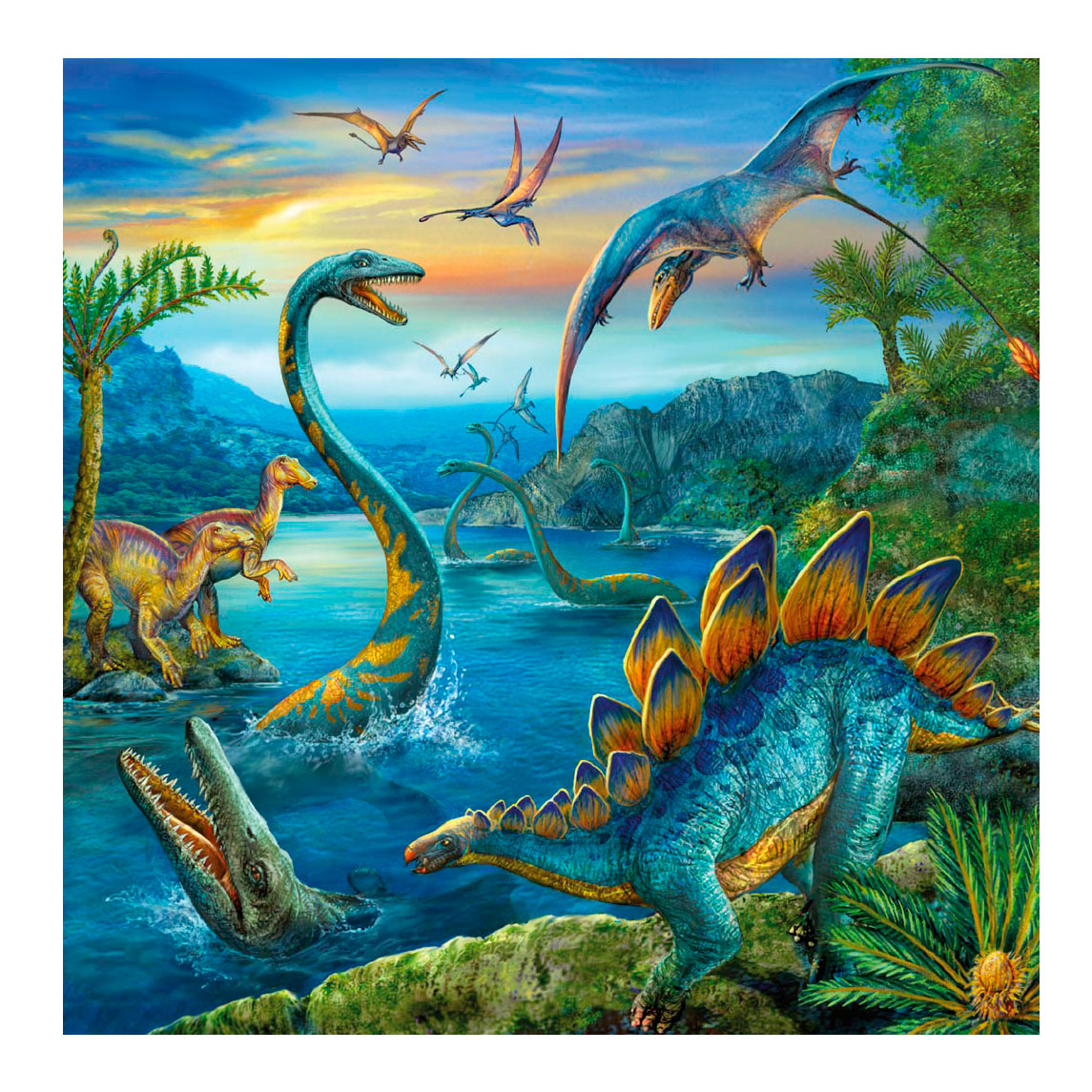 Ravensburger Dinosaurier-Puzzleset | 3 x 49 Stück