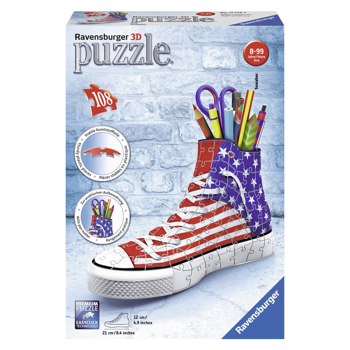 Ravensburger Sneaker im amerikanischen Stil – 3D-Puzzle – 108 Teile