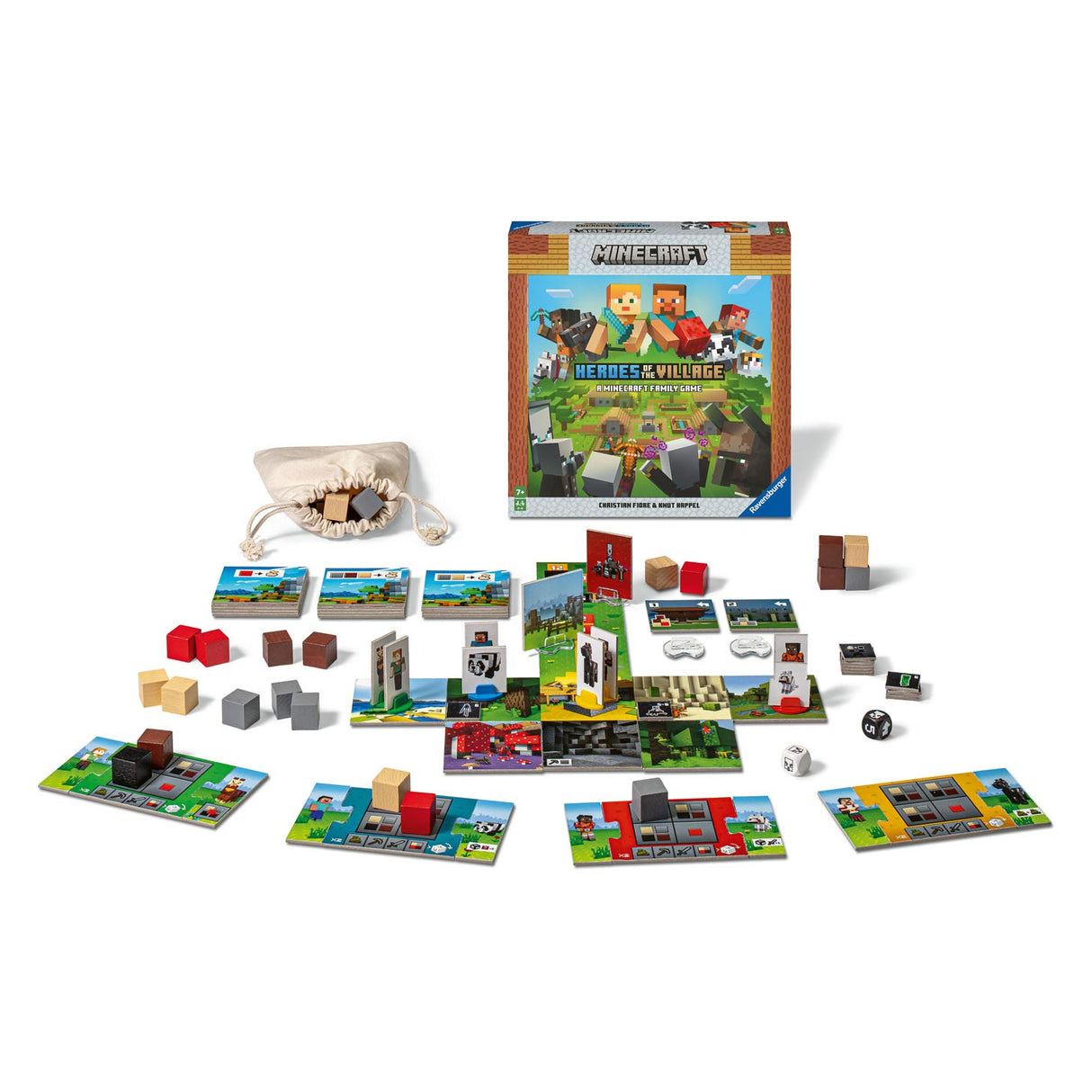Ravensburger Minecraft Junior: Heroes of the Village – Brettspiel
