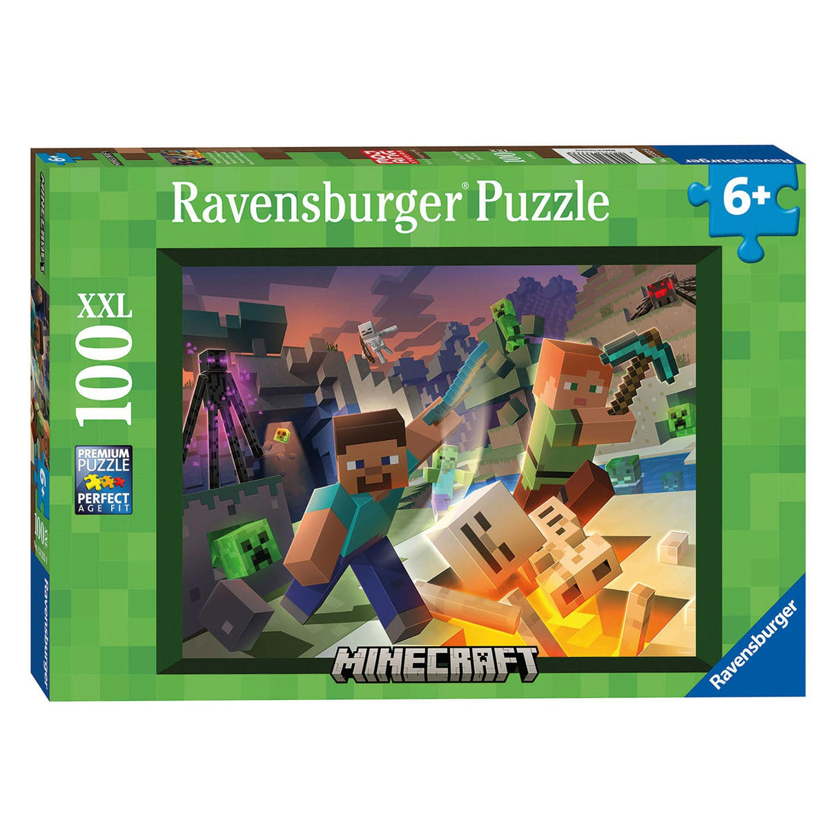 Ravensburger Puzzle Monster Minecraft – Puzzle – 100 XL-Teile
