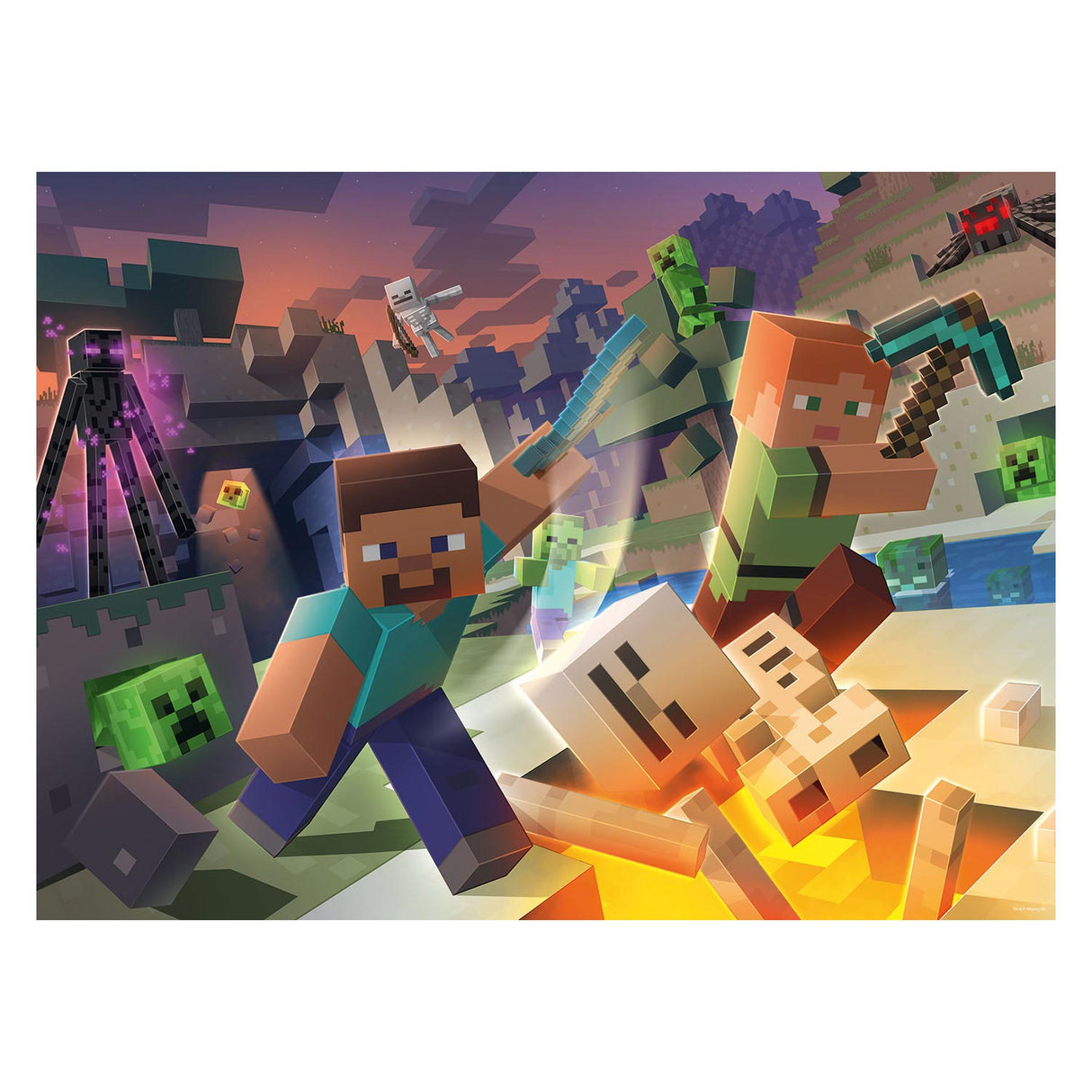 Ravensburger Puzzle Monster Minecraft – Puzzle – 100 XL-Teile