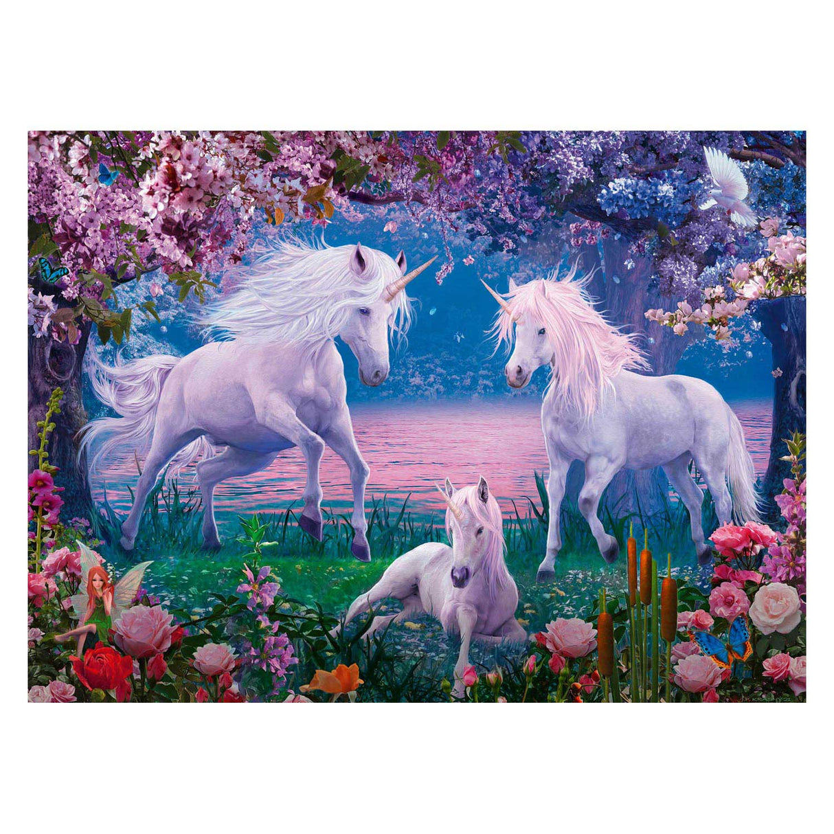 Ravensburger Puzzle Bezaubernde Einhörner, 100 Teile. xxl