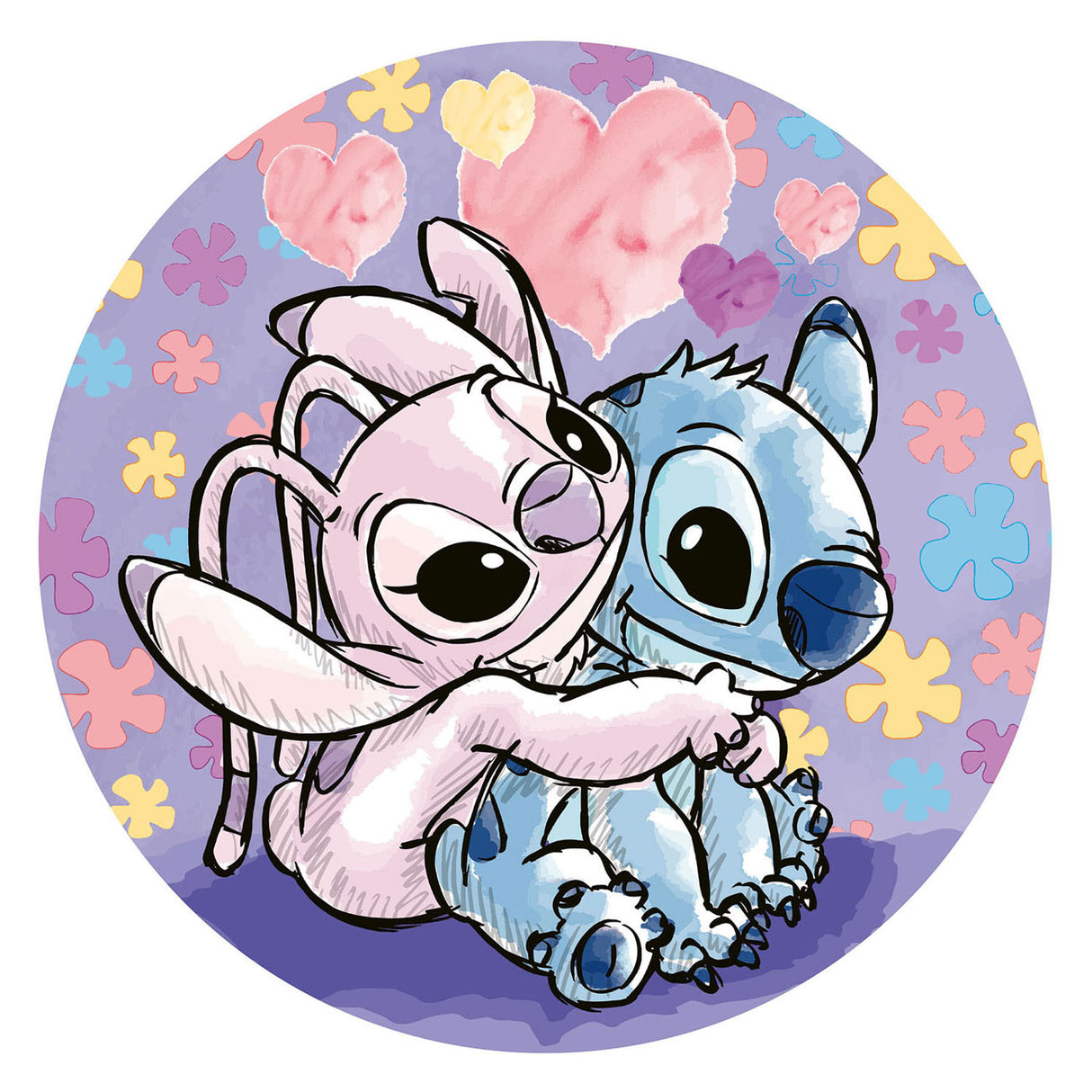 Ravensburger rundes Puzzle Disney Stitch – Puzzle – 500 Teile