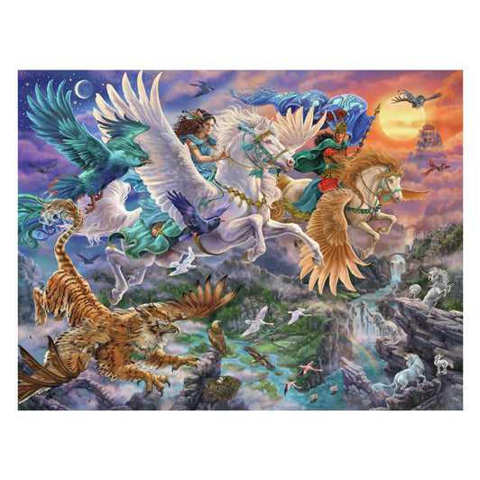 Ravensburger Puzzle mit Pegasus in der Luft, 2000 Teile.
