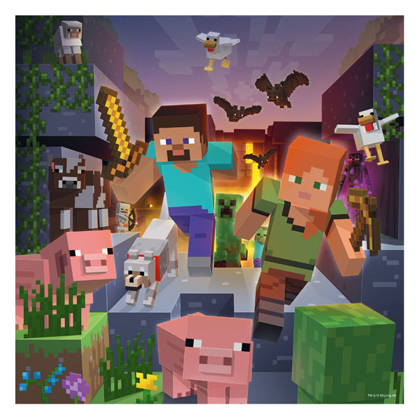 Ravensburger Puzzle Minecraft Biomes – Puzzle – 3x49 Teile