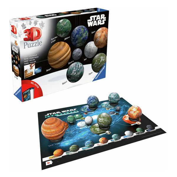 Ravensburger 3D-Puzzle Star Wars Planet Galaxy 531 Teile Spielzeug.