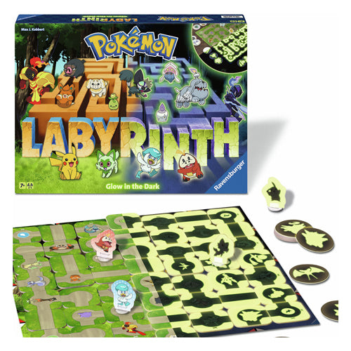 Ravensburger – Pokémon Labyrinth leuchtet im Dunkeln – Strategie-Brettspiel