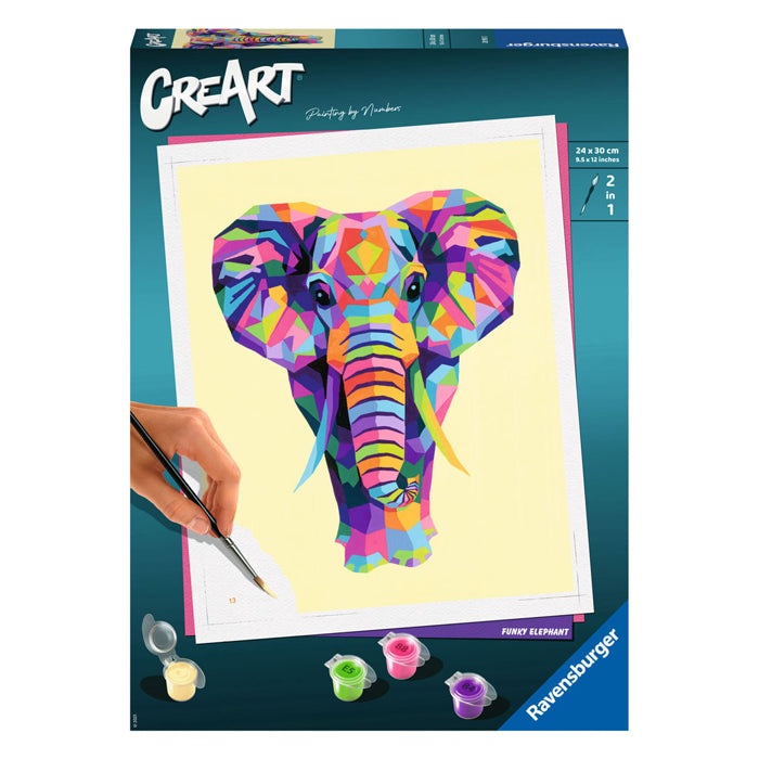 Ravensburger Malen nach Zahlen für Erwachsene – Creart Elefant – 12+ Jahre