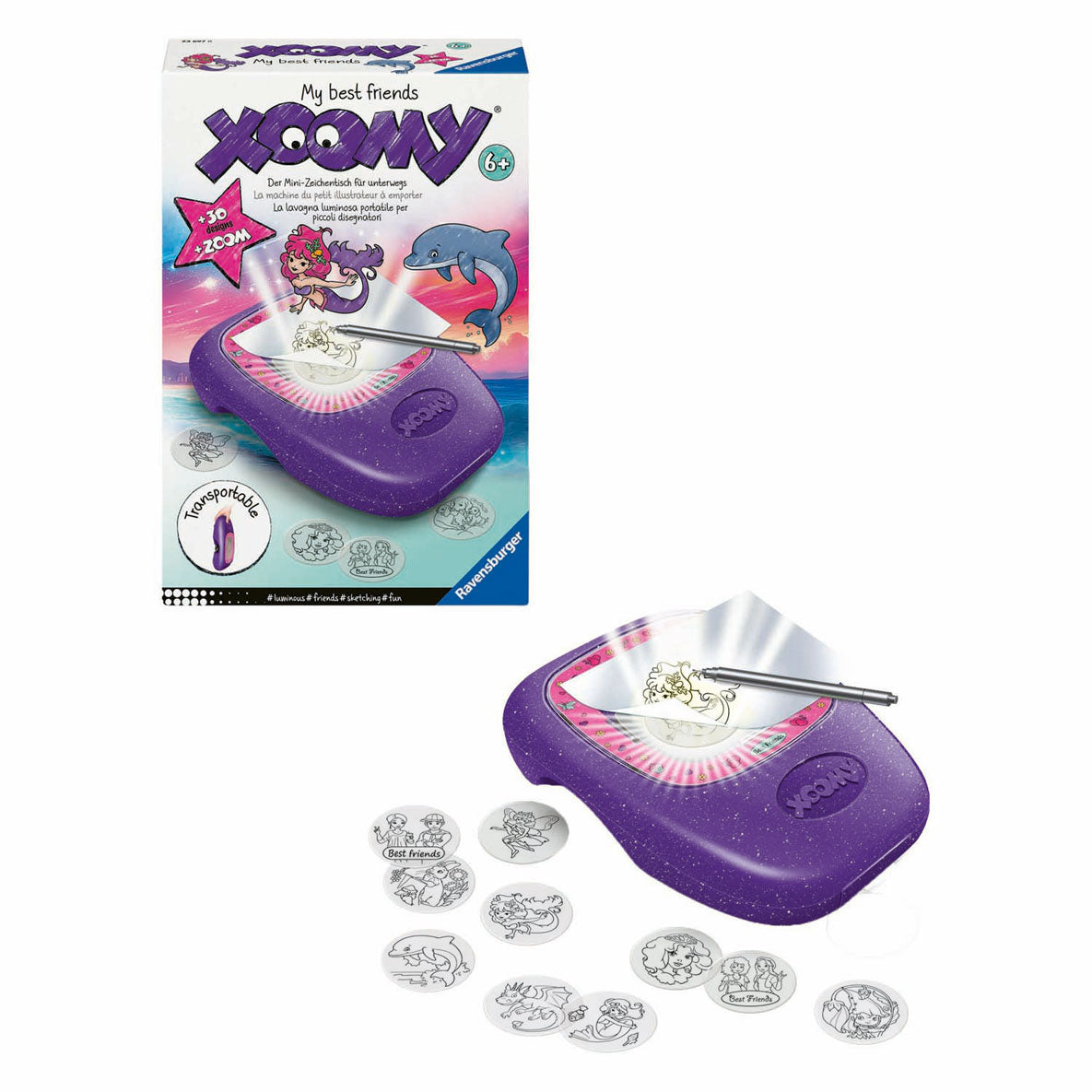 Ravensburger Xoomy Zeichenprojektor Midi Compact, meine besten Freunde