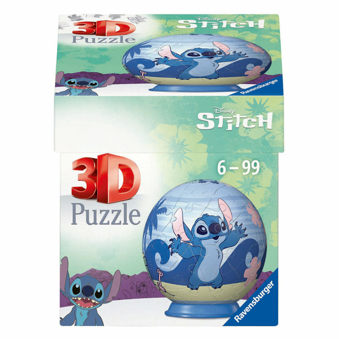 Ravensburger - Puzzleball Disney Stitch - 3D-Puzzleball - 55 Teile