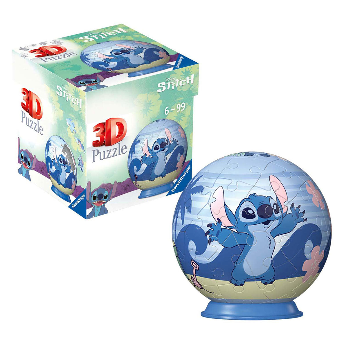 Ravensburger - Puzzleball Disney Stitch - 3D-Puzzleball - 55 Teile