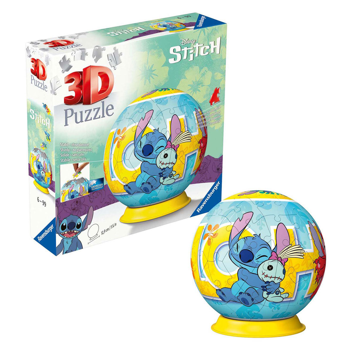 Ravensburger 3D-Puzzle Kugelstich und Pop, 54 Teile.