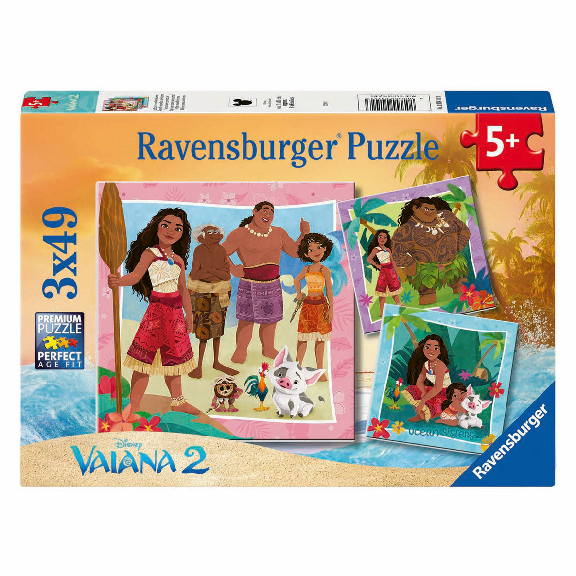 Ravensburger Puzzle Vaiana 2 Auf zu neuen Abenteuern! - Puzzle - 3x49 Teile