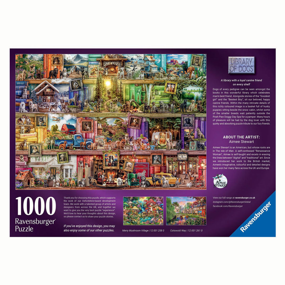 Ravensburger – Die Bibliothek der Hunde – Puzzle – 1000 Teile