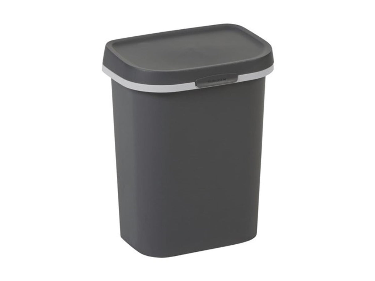 Curver Abfallbehälter Mistral flach 10 Liter Anthrazit 25x17x30 cm (BxTxH)